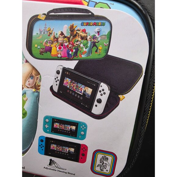 Nintendo Switch Super Mario Deluxe Travel Case With Game & SD Card Slots - Picture 3 of 7